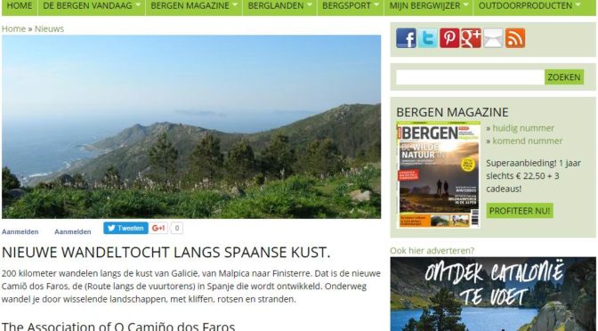 O Camiño dos Faros en Bergwijzer Nederland